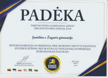 Padėka gimnazijai 001